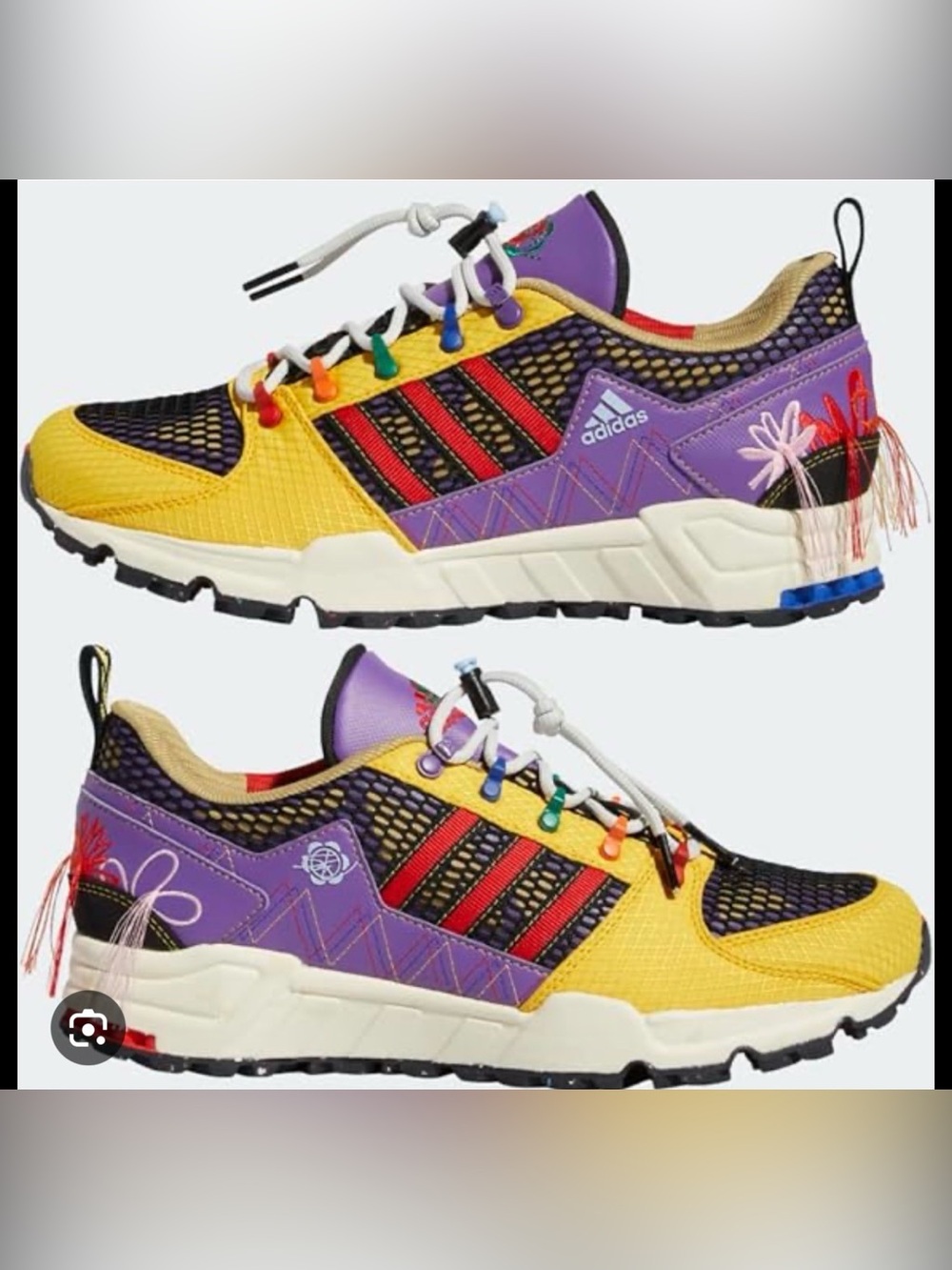 adidas Originals Yellow, Purple & Red Trail Running Sneakers
